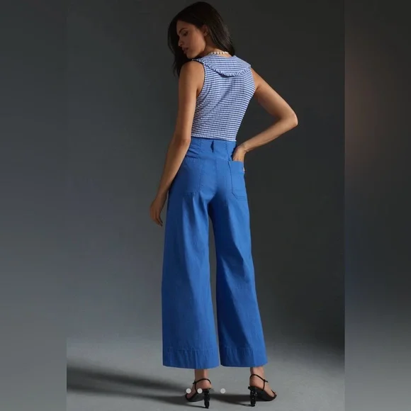 Anthropologie Colette Magic Fabric Cropped Wide-Leg Pants by Maeve - Picture 3 of 8